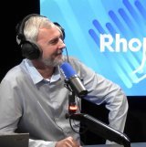 Thierry Villenet, metteur en scène et Patrice Morard, comédien au micro de Simon